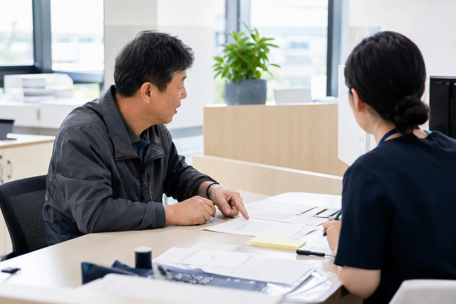 장기요양 본인부담금 절차를 준비하는 가족과 돌봄 현장